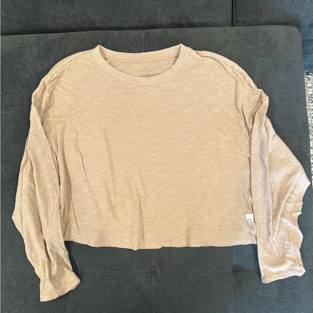 Vuori Rusty Pink Long Sleeve Crop Top
